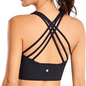 Black Strappy Crop Top with Scoop Neckline